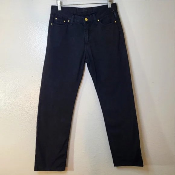 ❤️ Versace Jeans Couture Slim Straight Black Jeans - Picture 1 of 9